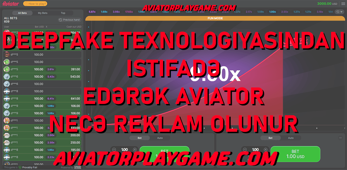 Deepfake texnologiyasından istifadə edərək Aviator necə reklam olunur