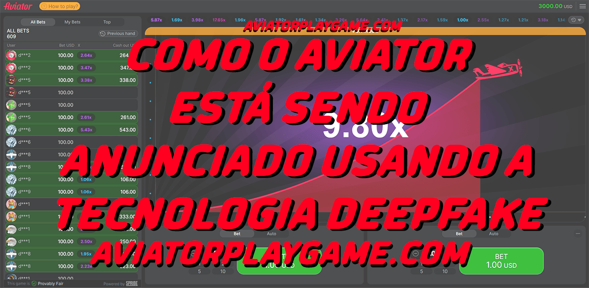 Como o Aviator está sendo anunciado usando a tecnologia deepfake