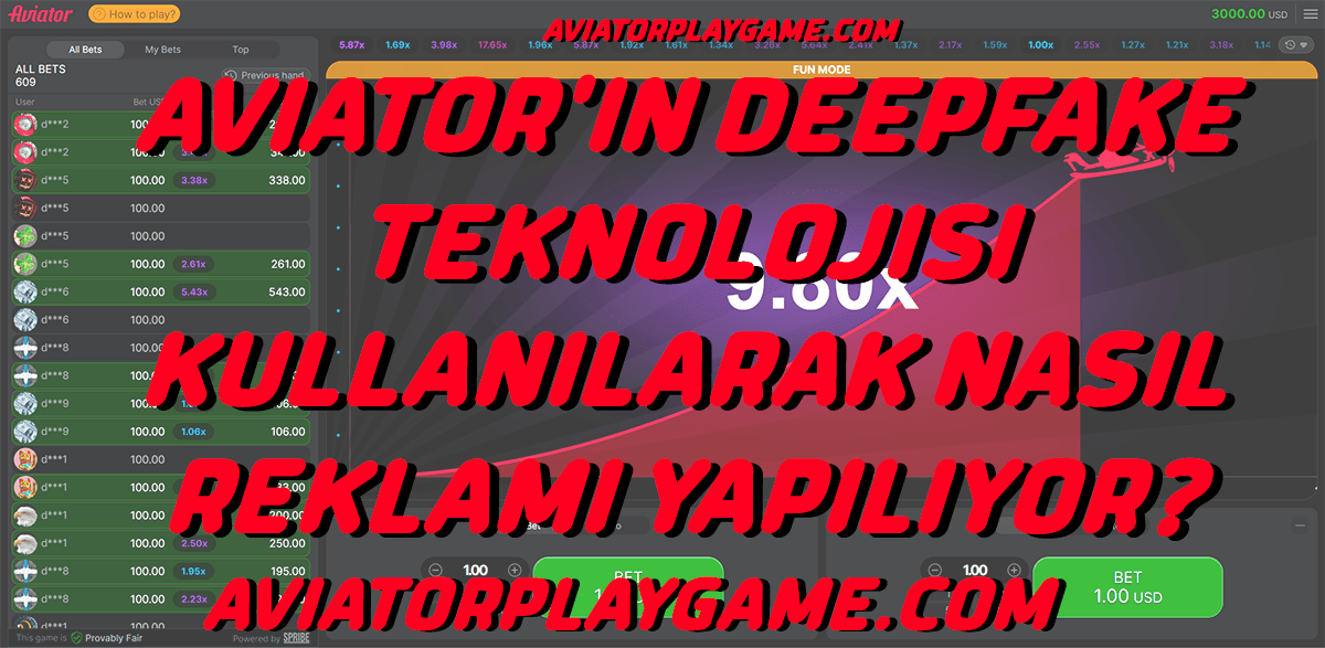 Aviator'ın deepfake teknolojisi kullanılarak nasıl reklamı yapılıyor?