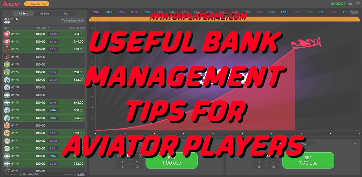 Useful Bank Management Tips for Aviator Players