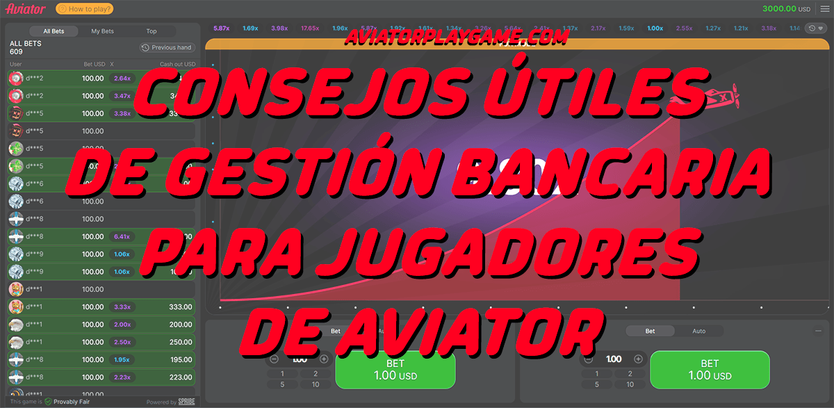 Consejos útiles de gestión bancaria para jugadores de Aviator