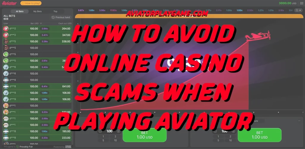 How to Avoid Online Casino Scams When Playing Aviator