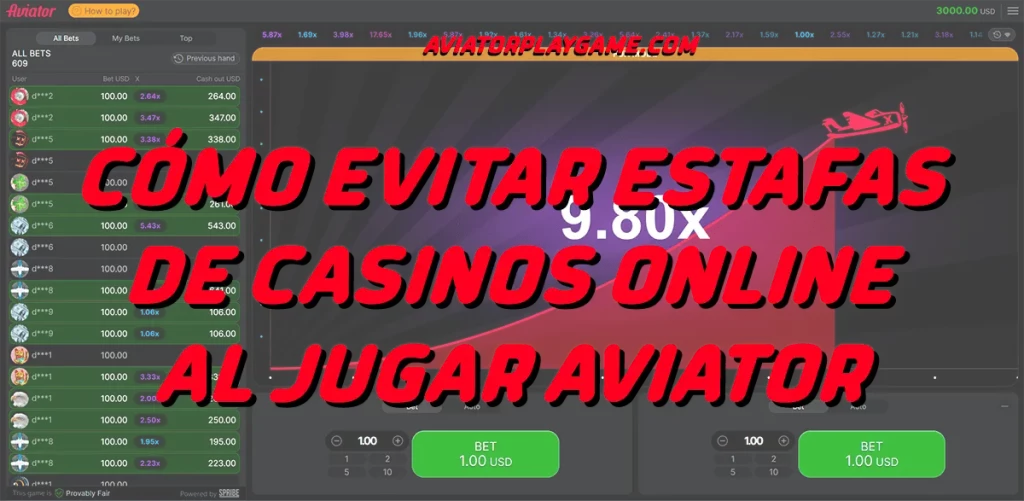 Cómo Evitar Estafas de Casinos Online al Jugar Aviator