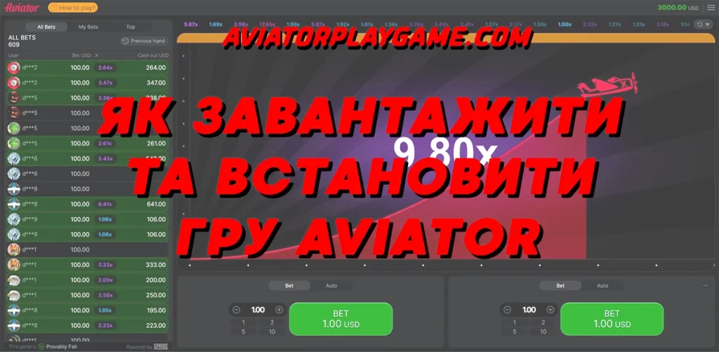 Як завантажити та встановити гру Aviator