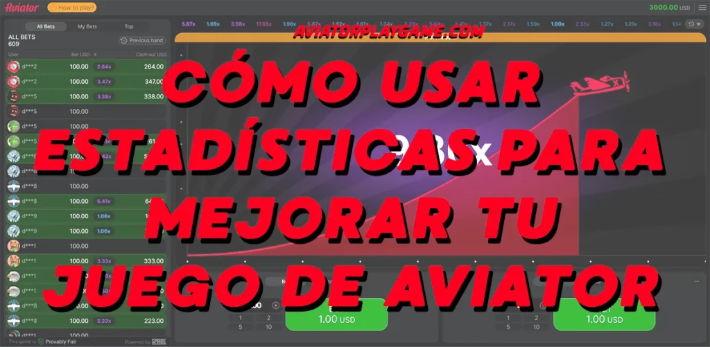 Cómo usar estadísticas para mejorar tu juego de Aviator