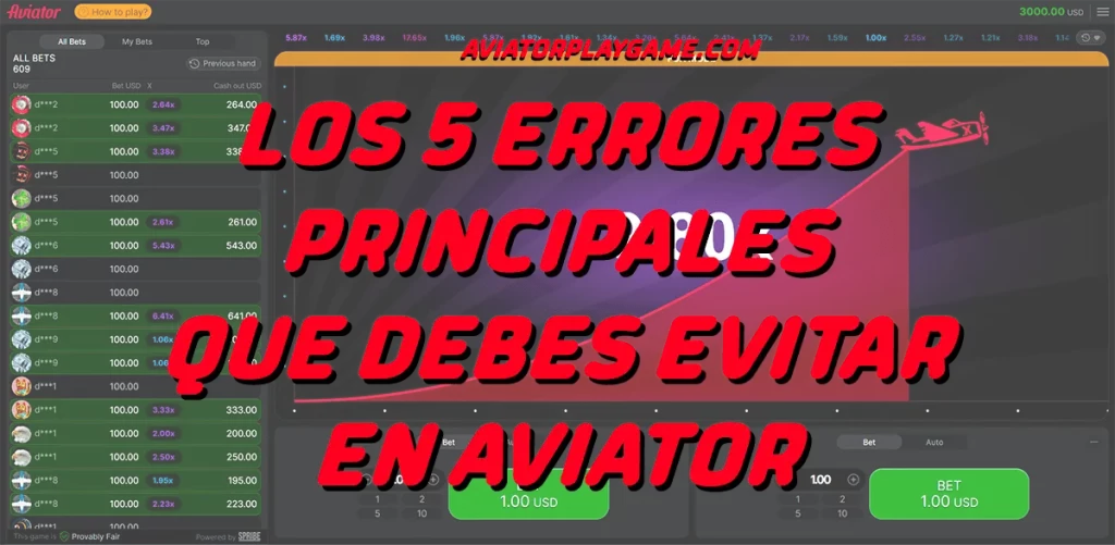 Los 5 Errores Principales Que Debes Evitar en Aviator