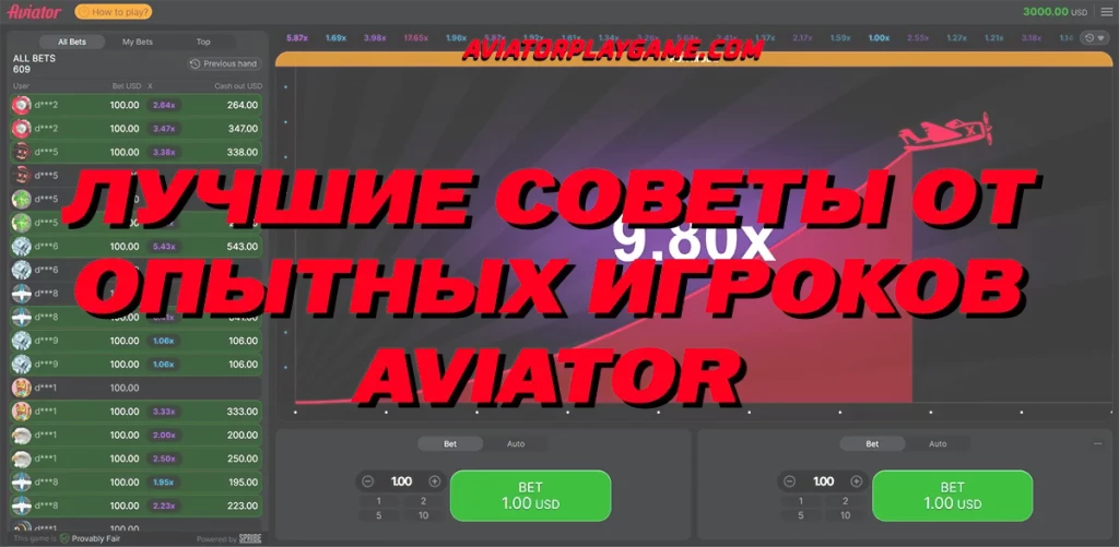 Лучшие советы от опытных игроков Aviator