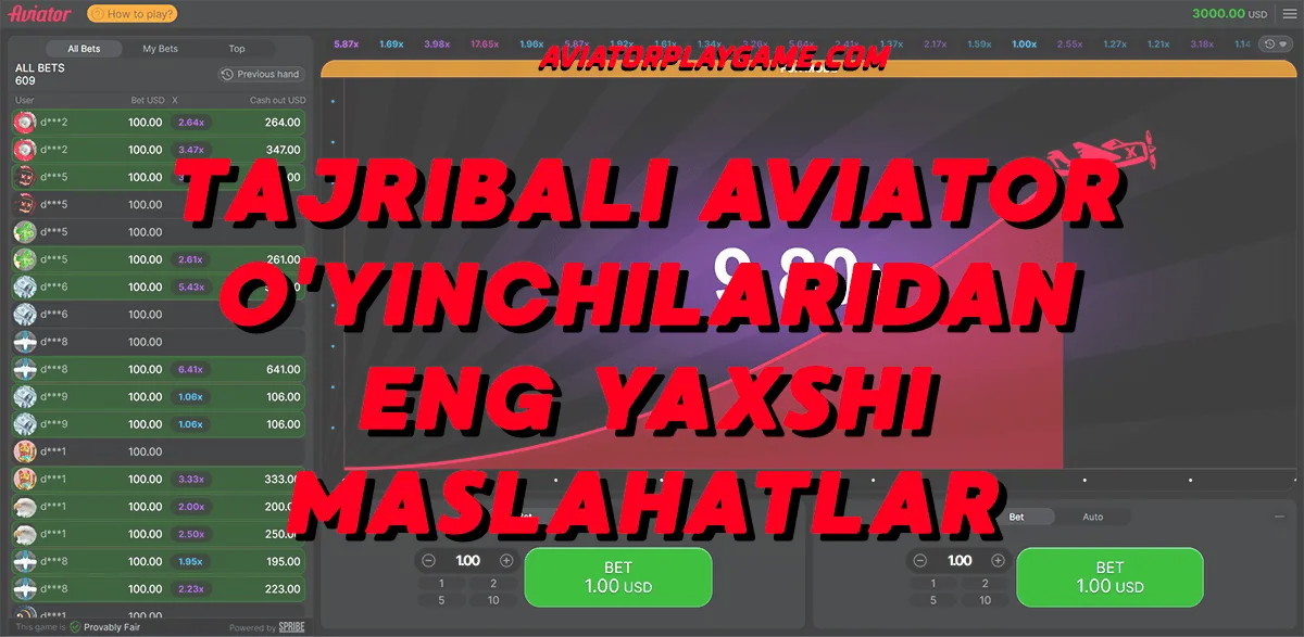 Tajribali Aviator o'yinchilaridan eng yaxshi maslahatlar