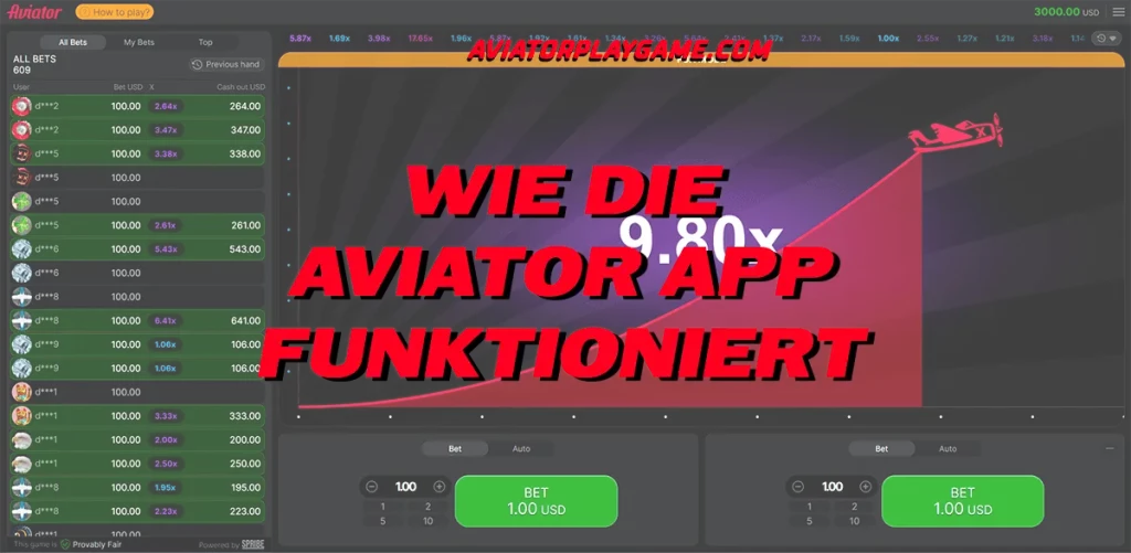 Wie die Aviator App funktioniert